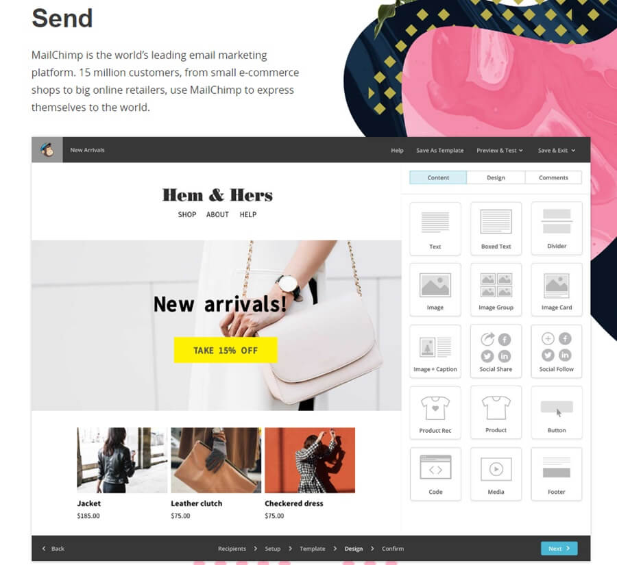 MailChimp newsletter software